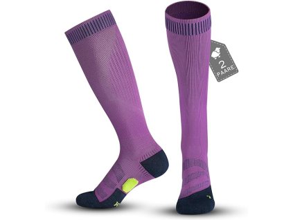 2 páry Merino lyžařských termoponožek 35–38 EU, merino vlna, kompresní 18 25 mmHG (1)
