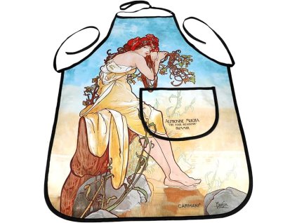 CARMANI® Kuchařská zástěra do kuchyně s motivem Alphonse Muchy, Čtyři roční období Léto (1)