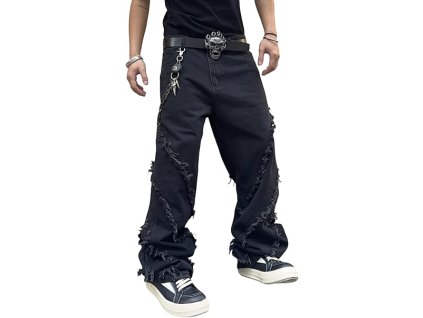 Zewool Baggy Jeans, pánské džíny, Y2K, Hip Hop, Skater, XXL (B10) (1)
