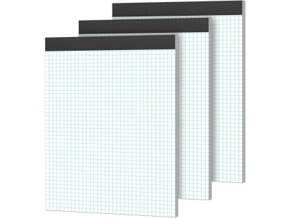 4ks Poznámkový blok čtverečkovaný 12,7 x 20,3 cm, 70 gm² (1)