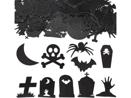 100ks Halloweenské konfety, dekorace na stůl (1)