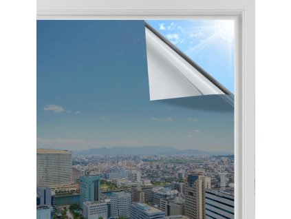 rabbitgoo Okenní fólie zrcadlová, statická přilnavá, 45x300 cm, ochrana proti horku (1)