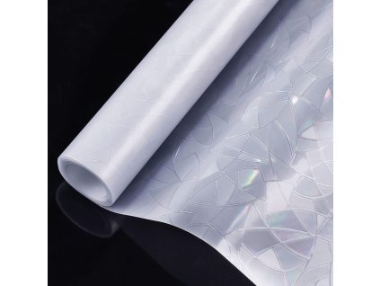 rabbitgoo Okenní fólie neprůhledná, statická přilnavá, 44,5 x 200 cm, duhová 3D (1)