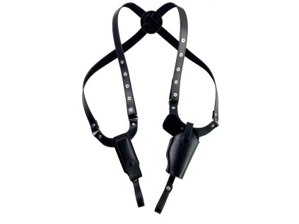 Skryté dvojité pouzdro na pistoli přes rameno pro G43 45, 1911, černé (1)