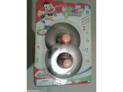 Činely dětské kovové 2 ks průměr 12cm