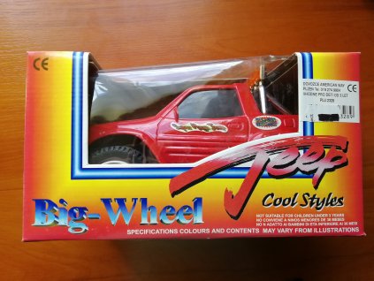Jeep s velkými koly červený (HR2.1)