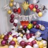decoration anniversaire ballon rouge et or pour fe