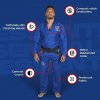 Sanabul Essentials V.2 Ultra lehký BJJ Jiu Jitsu Gi, vel. A1, modrý (2)