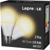 Lepro 2ks chytrá žárovka E27, 9W, Wi Fi, 806 lm, 2700K