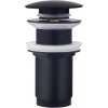Výpust umyvadlová Click Clack bez přepadová, celokovová, černá (2)