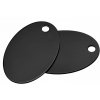 25ks kovových oválných etiket pro gravírování, černé (2)