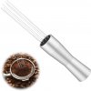 Tamper jehla s 10 míchacími jehlami na kávu, stříbrná (2)