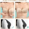Lepicí podprsenka Push Up bez ramínek, volná záda, tělová, B (2)