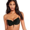 Lepicí podprsenka Push Up bez ramínek, volná záda, černá, C (2)