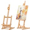 Přenosný malířský a prezentační stojan 64 cm s H rámem, pro plátna do 40 cm, bukové dřevo (5)