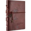 ThxMadam® Kožený zápisník A5, vintage deník se spirálovou vazbou, 200 stran (1)