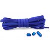 Pár elastických tkaniček bez zavazování, šířka 5 mm, délka 100 cm, modrá (3)