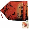 Halloween dekorativní ubrus, dekorace na stůl, černý hrad (2)