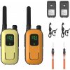 2ks Radioddity PR T3 vysílačka pro děti s 16 kanály, dosah 4 km, nabíjecí, oranžovážlutá, PMR446 (ND) (5)