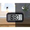 Digitální budík na baterie s odložením, datem, teplotou, 4,3 LCD, černý (5)