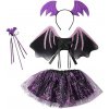 Dívčí kostým netopýra s křídly, kouzelná hůlka (1)