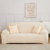 Žakárový elastický potah na pohovku 2místný, béžový (1)