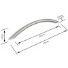 FURNIWARE 20ks nábytkové obloukové úchyty, 192 mm, kartáčovaný satén nikl (2)