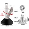 8ks nastavitelných nožek M8 x 30 mm, 30° nastavení sklonu, nosnost 450kg (2)