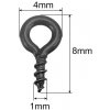 200ks mini oček se závitem 4x8x1 mm, pro výrobu šperků, černé (3)