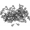 200ks mini oček se závitem 4x8x1 mm, pro výrobu šperků, černé (4)