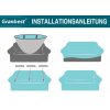 Granbest Strečový vodotěsný potah na pohovku, 2 sedadla, šedá (6)