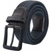 Pánský elastický pásek, strečový pásek s černou přezkou, tmavě modrý (1)