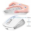 Dobíjecí ergonomická myš, Bluetooth, 2.4 GHz, USB, 2400 DPI, bílá (3)