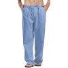 Pánské plátěné kalhoty, M, ležérní styl, pláž, jóga, modré (1)