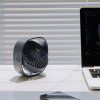 Mini USB stolní ventilátor, 3 rychlosti, 360°, šedý (3)