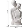 Abstraktní moderní keramická socha páru, keramika, dekorace, bílá (4)