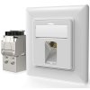 Enmane Síťová zásuvka 1port pod omítku + Keystone Modul 45°, RJ45, CAT.6A (1)