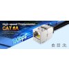 Enmane 4ks Cat6A Keystone Jack RJ45, beznástrojový, stíněný s nastavitelným západkovým zámkem (12)