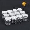 BENECREAT 12ks čiré nádoby 60 ml s hliníkovým šroubovacím víkem (3)