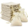 DAHI 25ks Bavlněný sáček s bavlněnou šňůrkou, 9 x 12 cm, jutový (3)