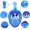 Dětská celoobličejová maska ​​na šnorchlování, 180°, XS (4 10 let), modrá (4)