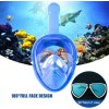 Dětská celoobličejová maska ​​na šnorchlování, 180°, XS (4 10 let), modrá (6)
