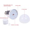 Solární LED lampa přenosná pro turistiku kempování, IP65 AC 85 265 V, 12W (3)