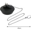 Tomario 2ks zátka 40 mm do umyvadla s řetízkem 450 mm z ušlechtilé oceli (4)