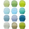 12ks opakovaně použitelných silikonových formiček na muffiny, zeleno modré (12 barev) (6)