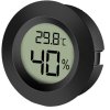 Vestavný LCD digitální vlhkoměr a teploměr, černý, kulatý (1)