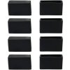 8ks pryžových krytek na nábytek 20 x 40 mm, černé (5)