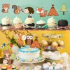 48ks Zoo zvířecí dekorace na dorty, cupcake, muffiny, dezerty (3)
