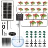 Solární automatická zavlažovací sada, 12 režimů, 15m odkapávací hadice (1)