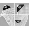 Vodotěsná univerzální transparentní tkaná plachta s očky a lanem, 2 x 1 m, 140 gm² (2)